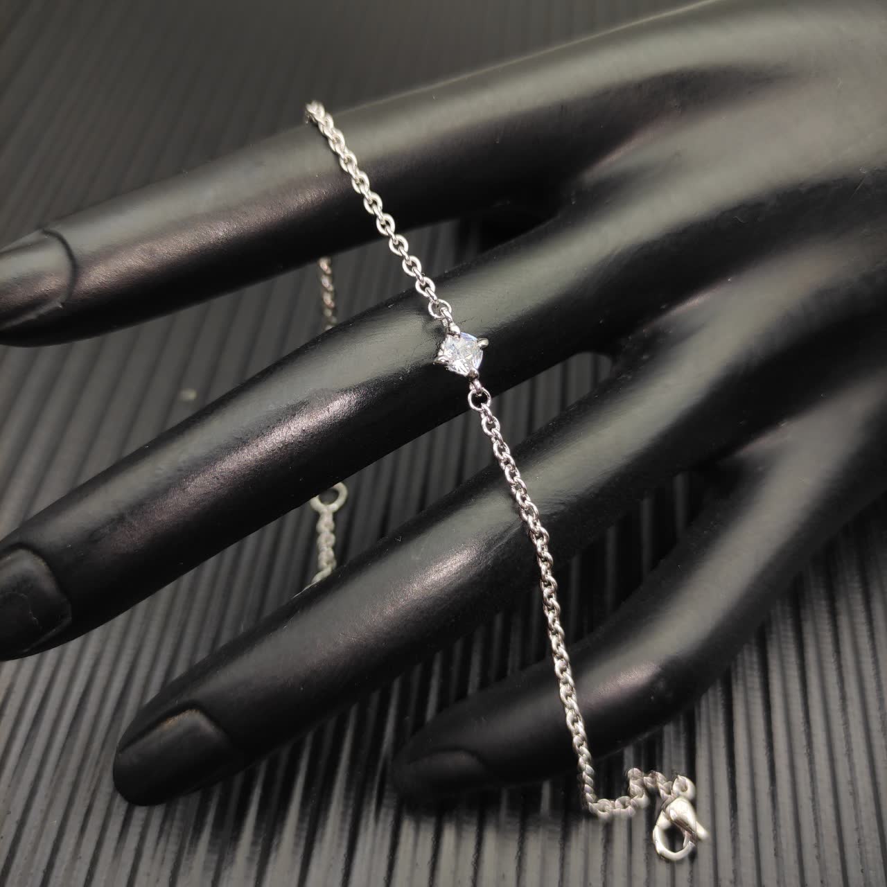 David Yurman Sterling Silver Cable Collectibles Diamond Station Bracelet